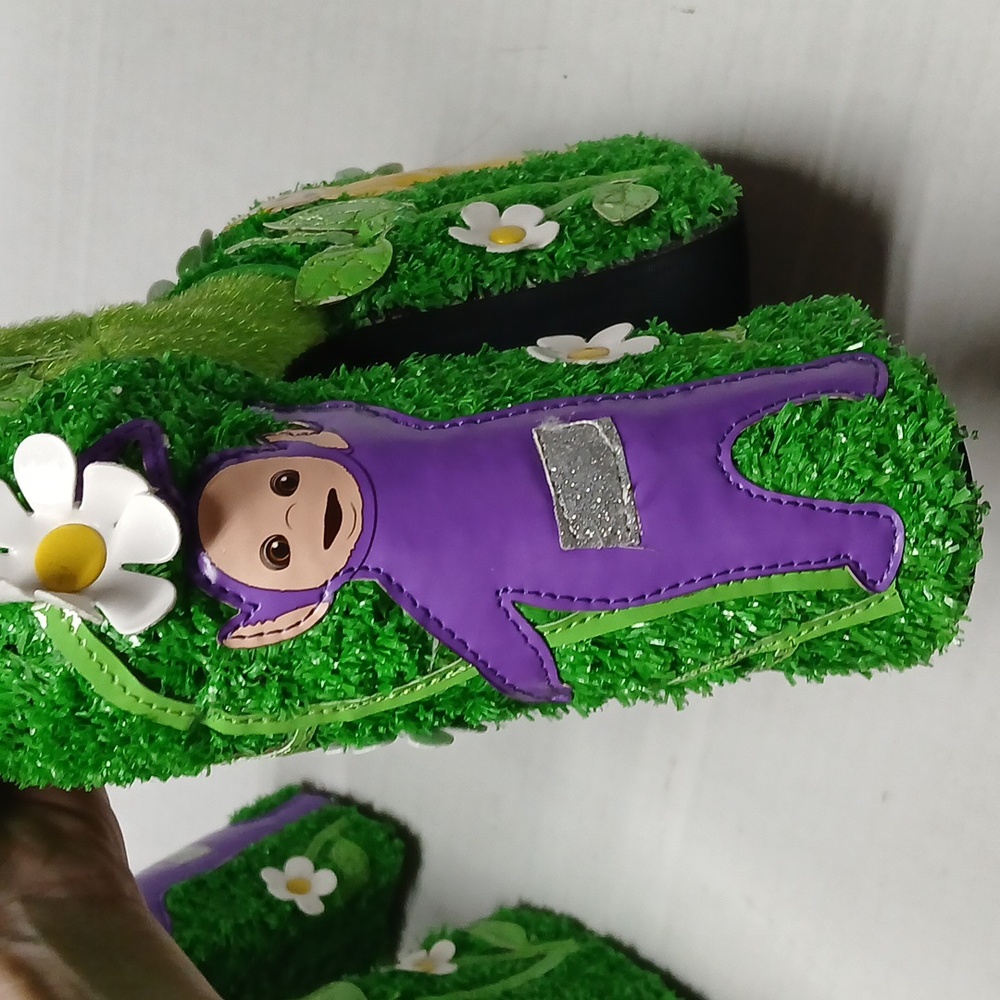 Dolls Kill x Teletubbies Platform Boots Multicolor Fur & Turf Kawaii RARE Size 6 - Picture 7 of 16